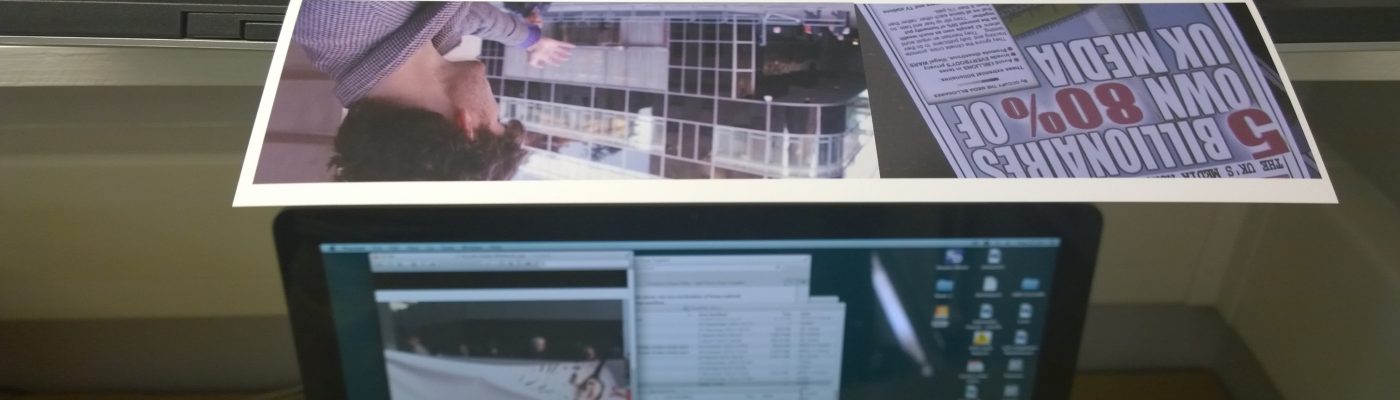 The Fourth Estate flyer being printed